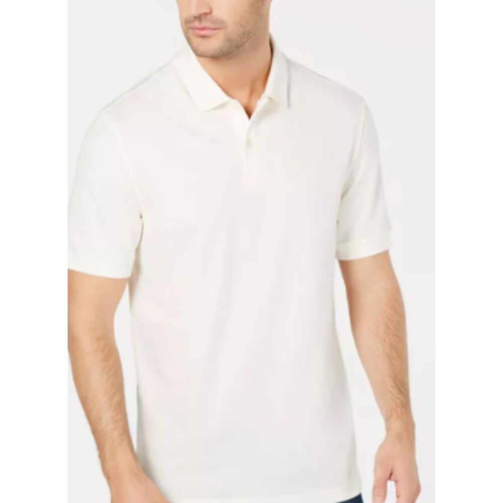 Club Room Men’s Polo Shirt Small Natural Cotton Short Sleeve NWT